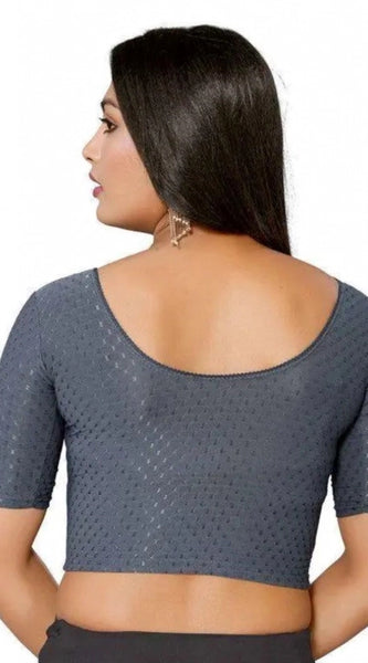 Mayawye Pack Of_2 Women's Hosiery Short Sleeves Round Neck Non-Padded Blouse (Grey)