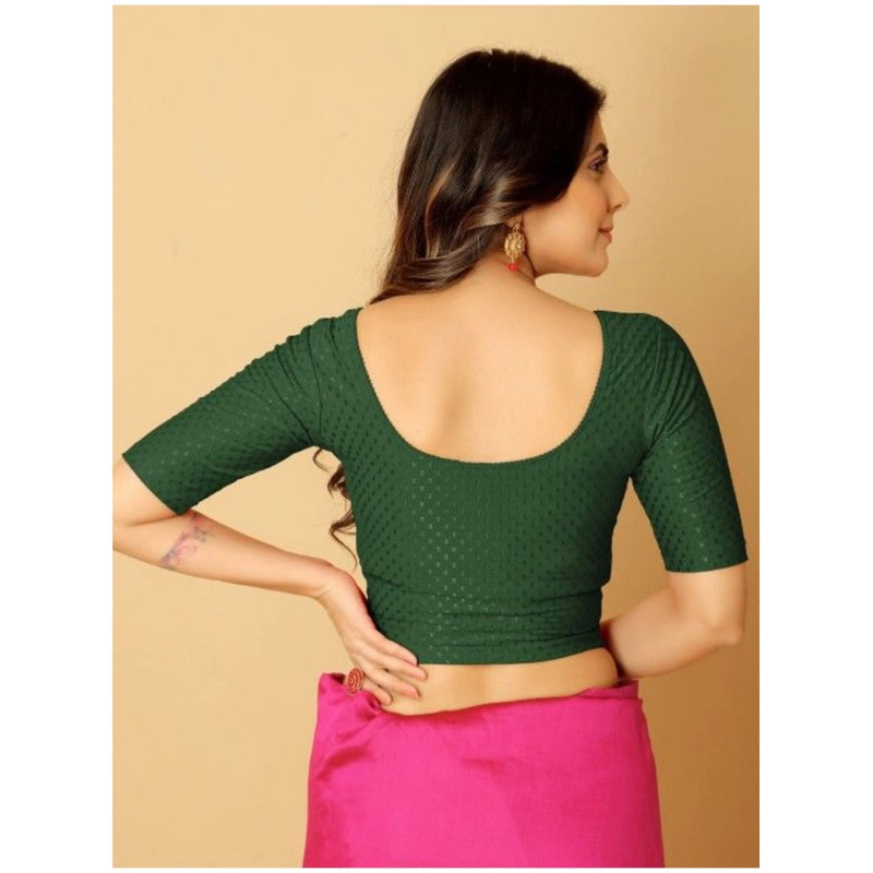Mayawye Pack Of_2 Women's Hosiery Short Sleeves Round Neck Non-Padded Blouse (Green)