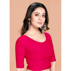 Mayawye Pack Of_2 Women's Hosiery Short Sleeves Round Neck Non-Padded Blouse (Pink)