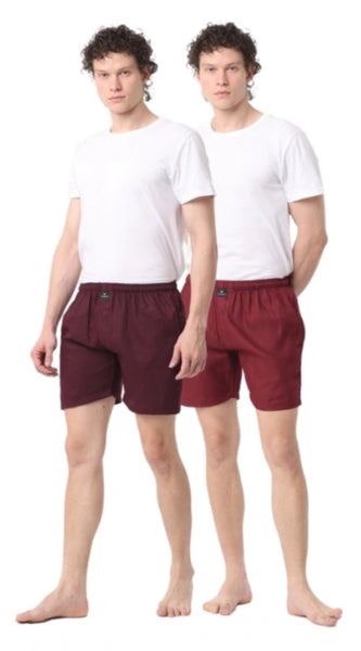 Mayawye Pack_of_2 Men's Polycotton Solid Boxer Shorts (Multicolor)
