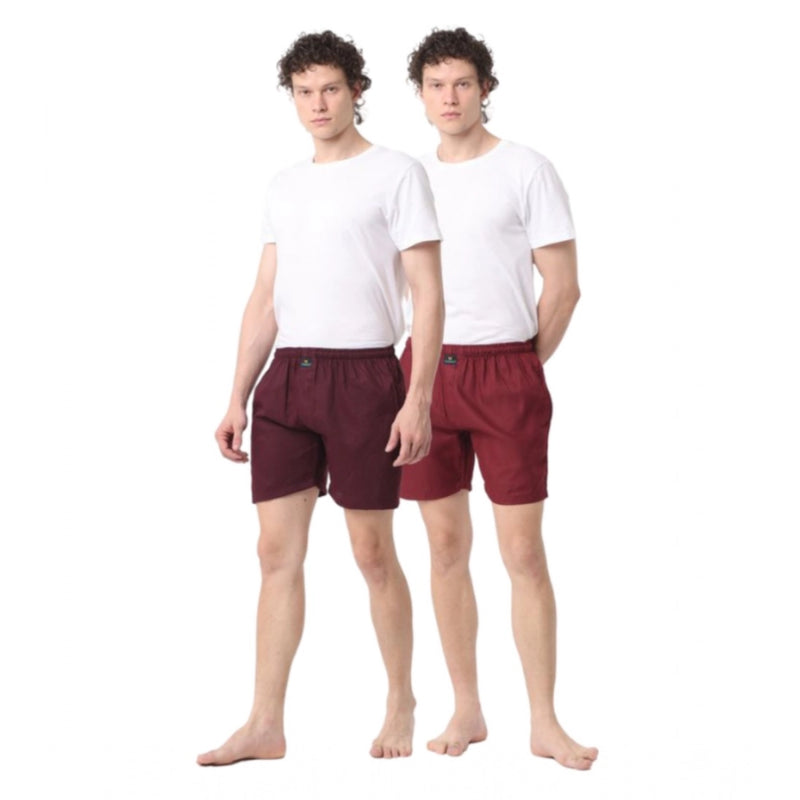 Mayawye Pack_of_2 Men's Polycotton Solid Boxer Shorts (Multicolor)