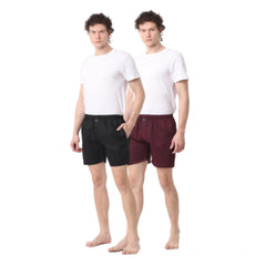 Mayawye Pack_of_2 Men's Polycotton Solid Boxer Shorts (Multicolor)