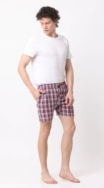Mayawye Pack_of_2 Men's Polycotton Checked Boxer Shorts (Multicolor)