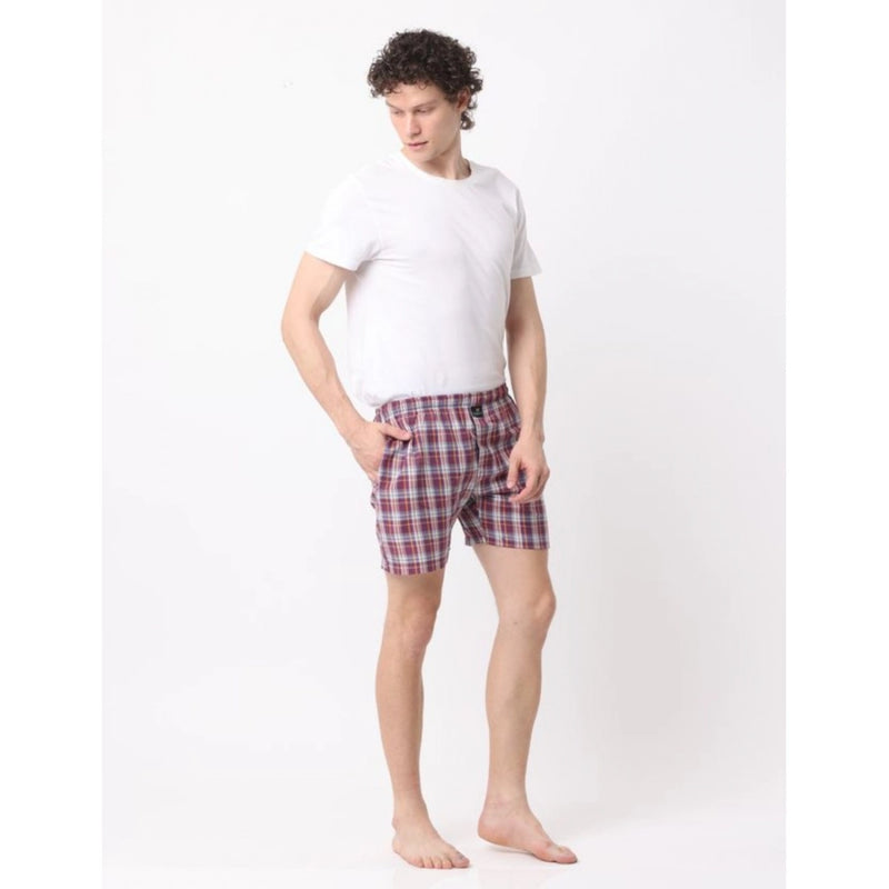 Mayawye Pack_of_2 Men's Polycotton Checked Boxer Shorts (Multicolor)