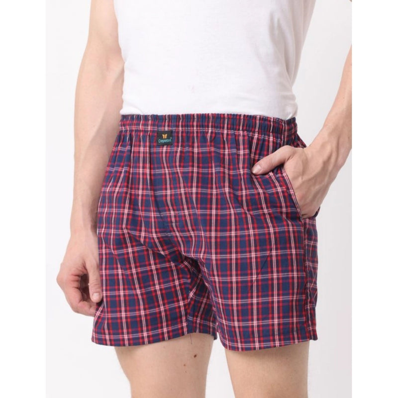 Mayawye Pack_of_2 Men's Polycotton Checked Boxer Shorts (Multicolor)