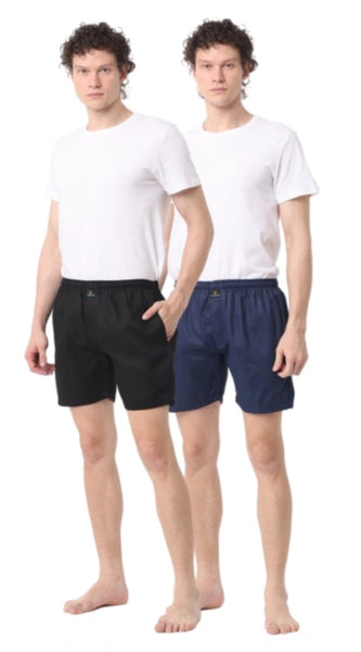 Mayawye Pack_of_2 Men's Polycotton Solid Boxer Shorts (Multicolor)
