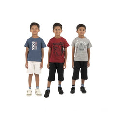 Mayawye Pack of 3 Boy's Cotton Printed Short Sleeve T-Shirt's (Multicolor)