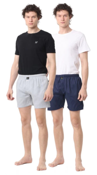 Mayawye Pack_of_2 Men's Polycotton Solid Boxer Shorts (Multicolor)