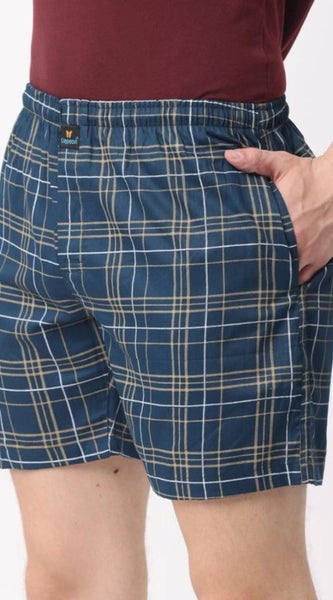 Mayawye Pack_of_2 Men's Polycotton Checked Boxer Shorts (Multicolor)