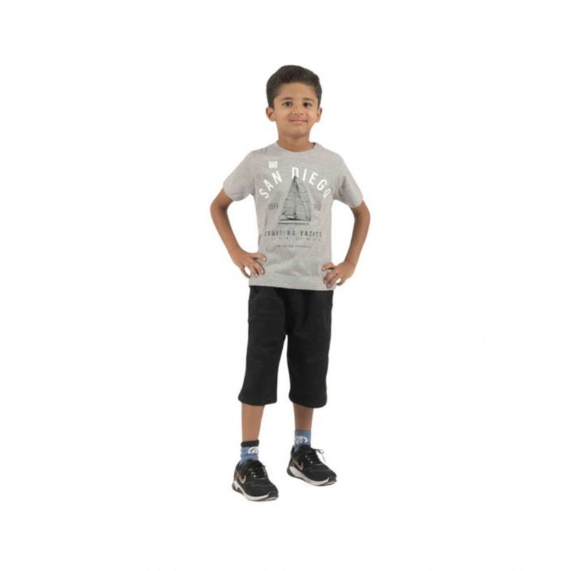 Mayawye Pack of 3 Boy's Cotton Printed Short Sleeve T-Shirt's (Multicolor)