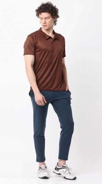 Mayawye Pack of 2 Men's Casual Cotton Blend Solid Short Sleeve Tshirts (Multicolor)