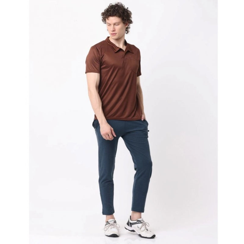 Mayawye Pack of 2 Men's Casual Cotton Blend Solid Short Sleeve Tshirts (Multicolor)