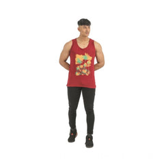 Mayawye Pack of 2 Men's Casual Cotton Printed Sleeveless Sleeve Tshirts (Multicolor)