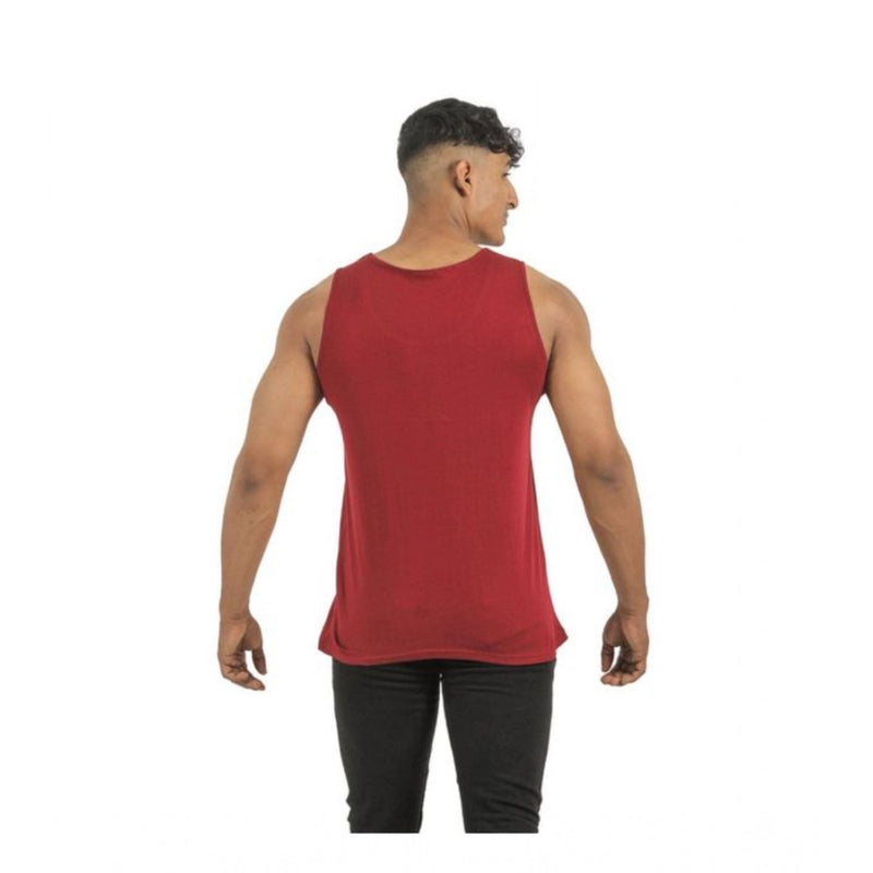 Mayawye Pack of 2 Men's Casual Cotton Printed Sleeveless Sleeve Tshirts (Multicolor)