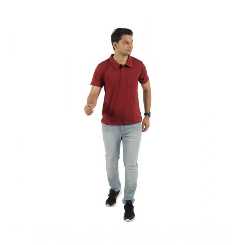 Mayawye Pack of 2 Men's Casual Cotton Solid Short Sleeve Tshirts (Multicolor)