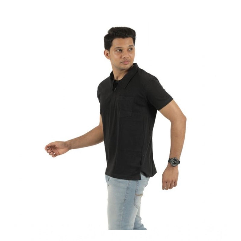 Mayawye Pack of 2 Men's Casual Cotton Solid Short Sleeve Tshirts (Multicolor)