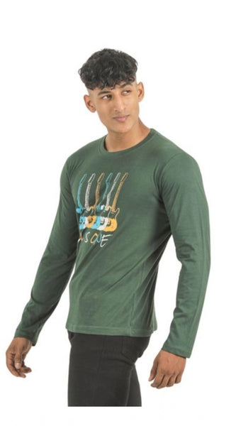 Mayawye Pack of 2 Men's Casual Cotton Printed Full Sleeve Tshirts (Multicolor)