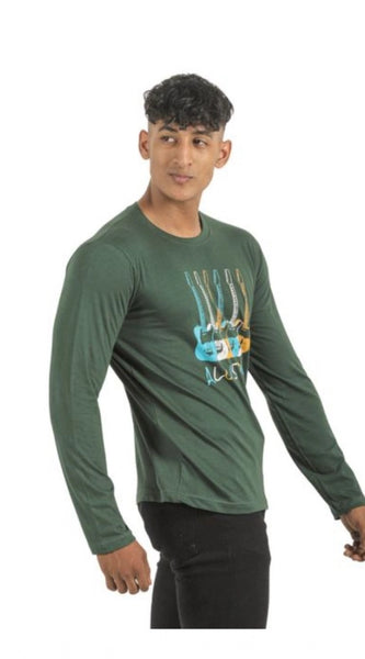 Mayawye Pack of 2 Men's Casual Cotton Printed Full Sleeve Tshirts (Multicolor)