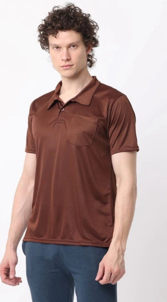 Mayawye Pack of 2 Men's Casual Cotton Blend Solid Short Sleeve Tshirts (Multicolor)