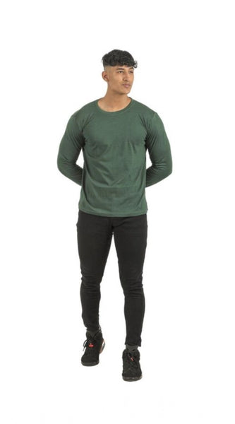Mayawye Pack of 2 Men's Casual Cotton Solid Full Sleeve Tshirts (Multicolor)