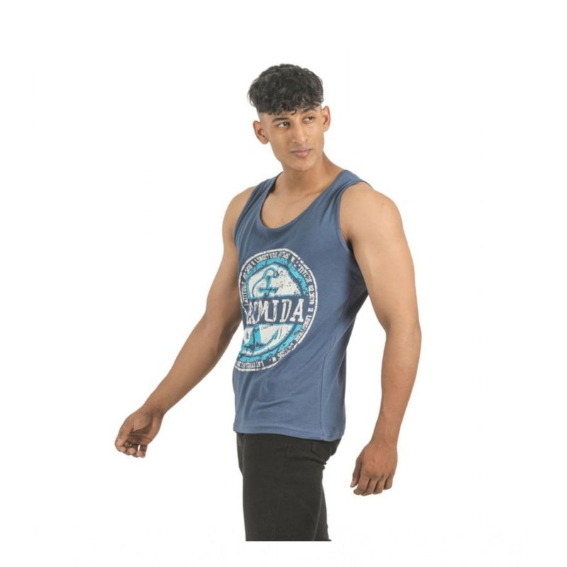 Mayawye Pack of 2 Men's Casual Cotton Printed Sleeveless Sleeve Tshirts (Multicolor)