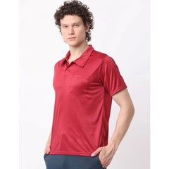 Mayawye Pack of 2 Men's Casual Cotton Blend Solid Short Sleeve Tshirts (Multicolor)