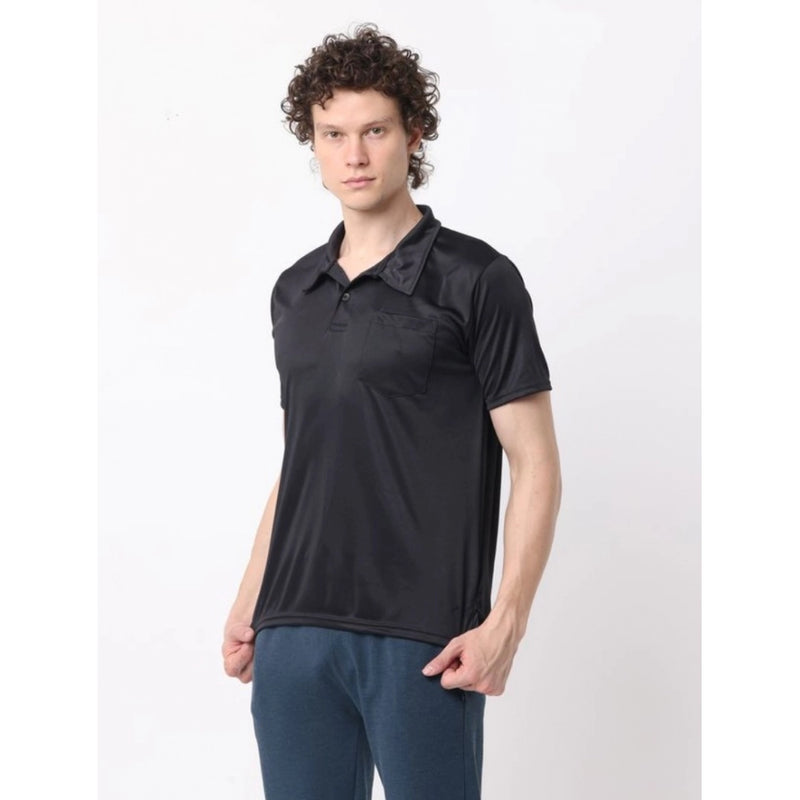 Mayawye Pack of 2 Men's Casual Cotton Blend Solid Short Sleeve Tshirts (Multicolor)