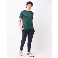 Mayawye Pack of 2 Men's Casual Polyester Blend Solid Short Sleeve Tshirts (Multicolor)