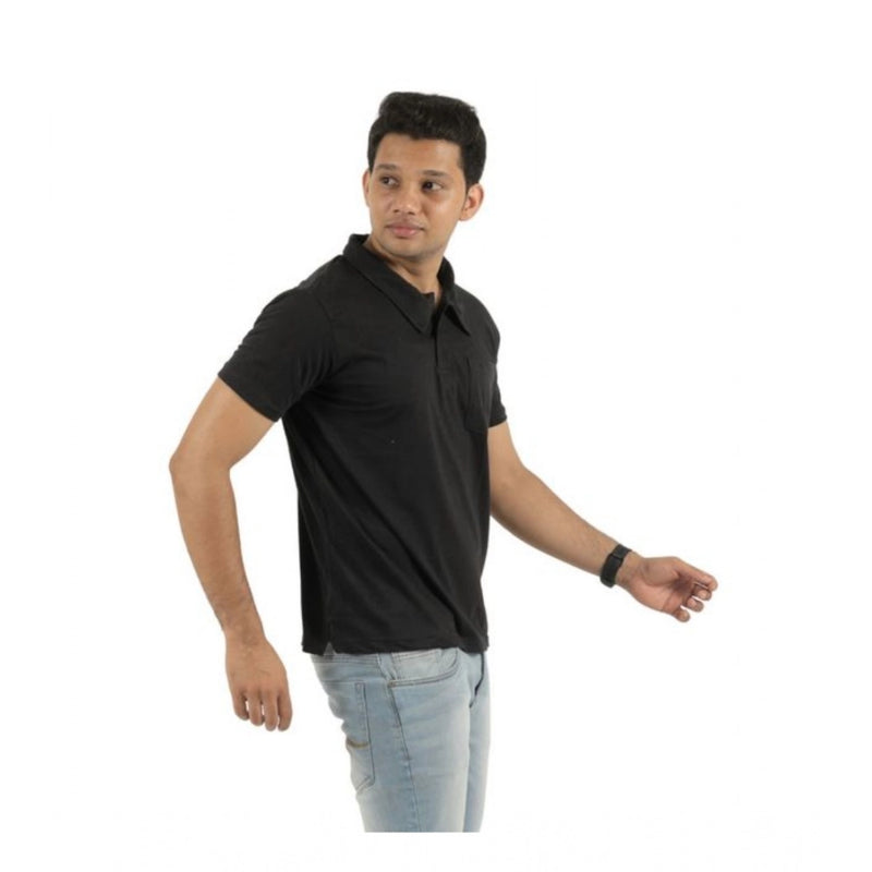 Mayawye Pack of 2 Men's Casual Cotton Solid Short Sleeve Tshirts (Multicolor)