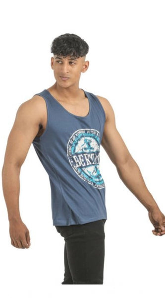 Mayawye Pack of 2 Men's Casual Cotton Printed Sleeveless Sleeve Tshirts (Multicolor)