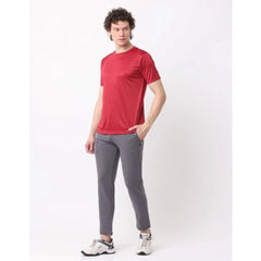 Mayawye Pack of 2 Men's Casual Polyester Blend Solid Short Sleeve Tshirts (Multicolor)