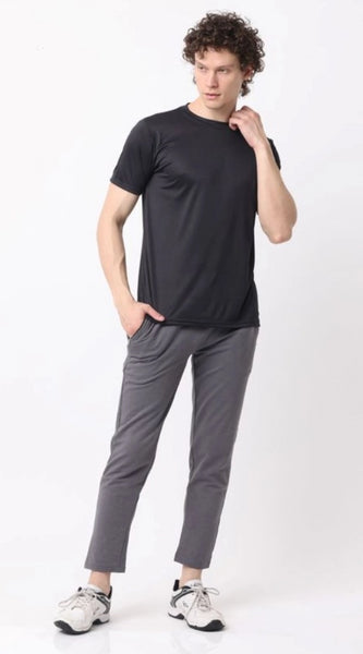 Mayawye Pack of 2 Men's Casual Polyester Blend Solid Short Sleeve Tshirts (Multicolor)