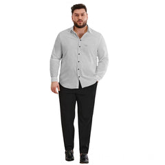 Mayawye Mens Casual Cotton Solid Full Sleeve Shirt (Grey)