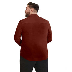 Mayawye Mens Casual Cotton Solid Full Sleeve Shirt (Maroon)