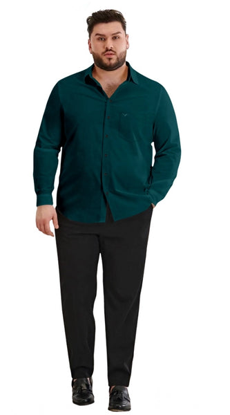 Mayawye Mens Casual Cotton Solid Full Sleeve Shirt (Rama)