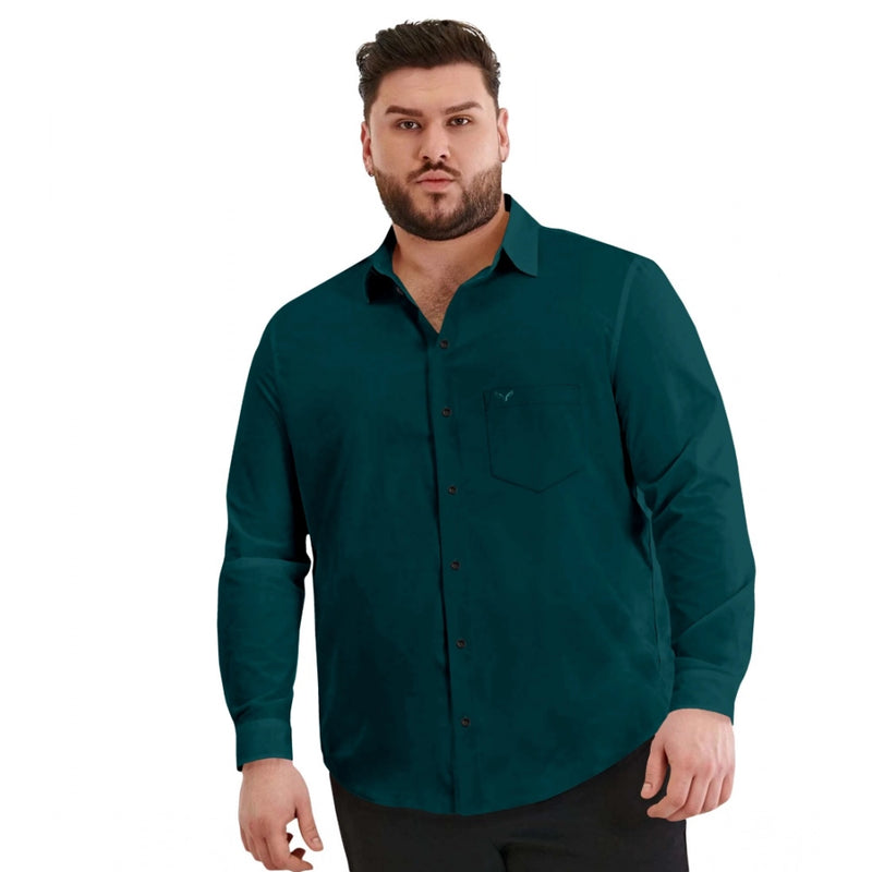 Mayawye Mens Casual Cotton Solid Full Sleeve Shirt (Rama)
