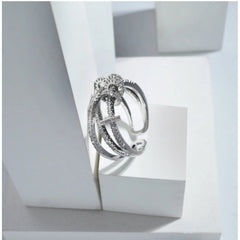Mayawye Stainless Steel Silver High-quality Freesize Ring (Silver Plated)