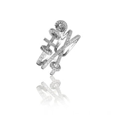Mayawye Stainless Steel Silver High-quality Freesize Ring (Silver Plated)