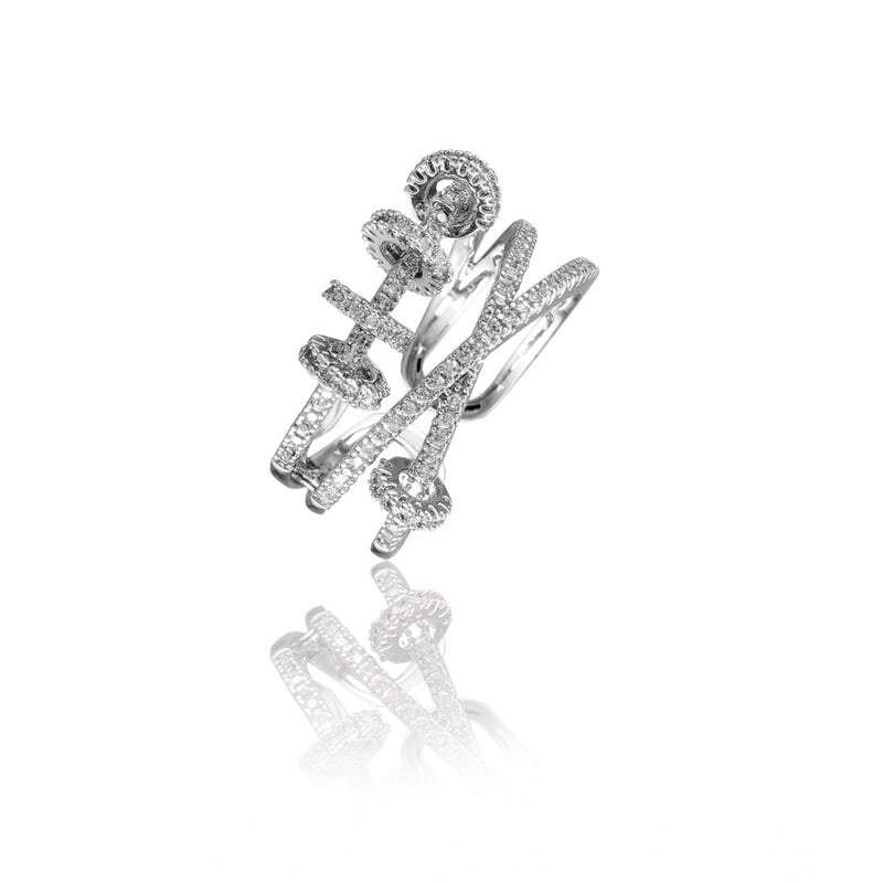 Mayawye Stainless Steel Silver High-quality Freesize Ring (Silver Plated)