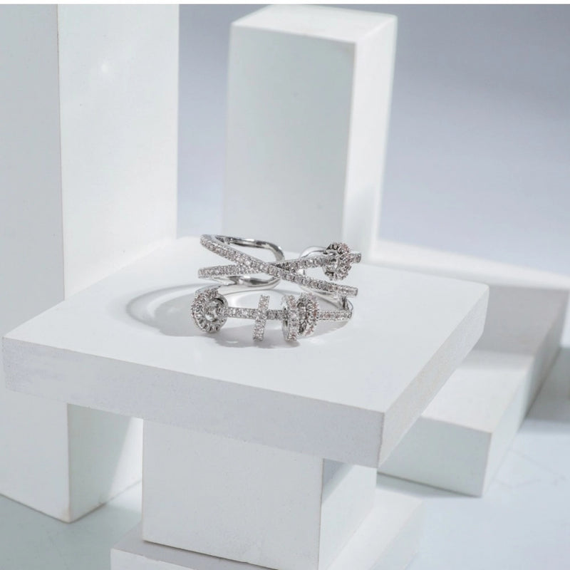 Mayawye Stainless Steel Silver High-quality Freesize Ring (Silver Plated)
