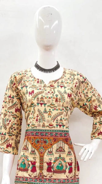 Mayawye Women's Cotton Jaipuri Printed 3-4th Sleeve Co ord Set (Multicolor)