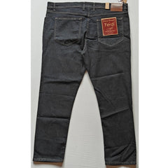 Mayawye Men's Cotton Blended Solid Plus Size Jeans (Dark Grey)