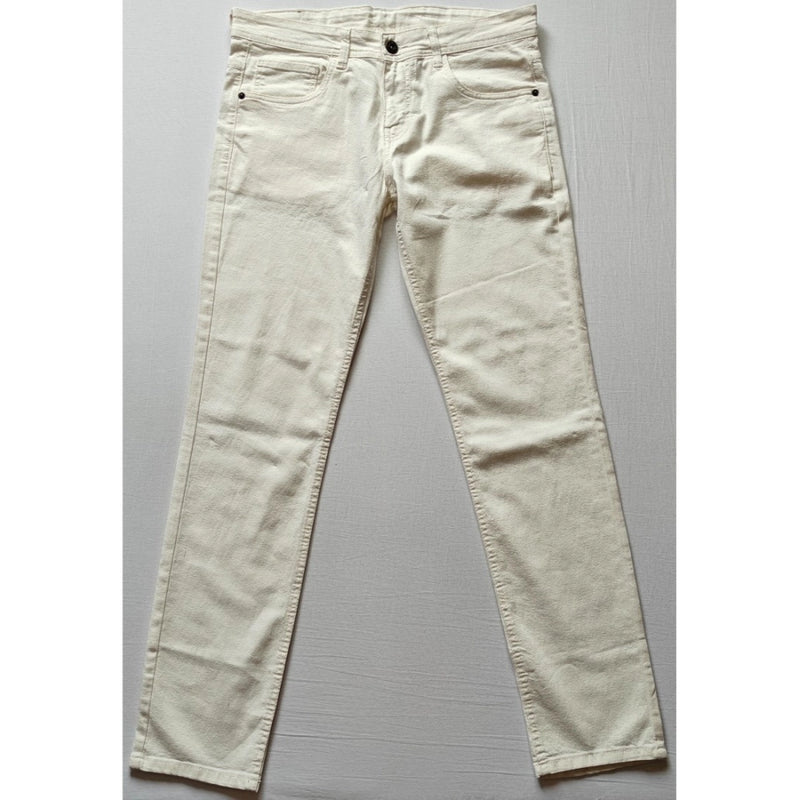 Mayawye Men's Cotton Blended Solid Classic Fit Jeans (Beige)