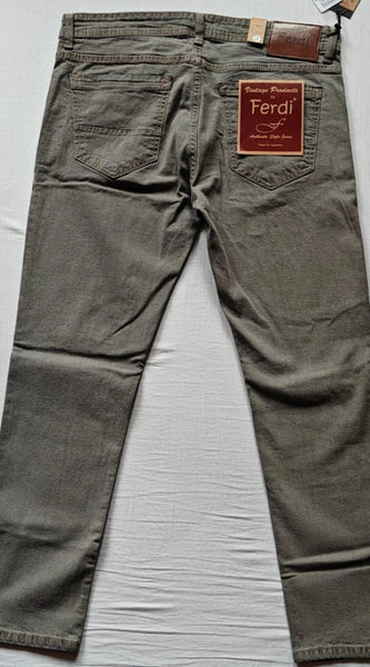 Mayawye Men's Cotton Blended Solid Tapered Jeans (Khaki)