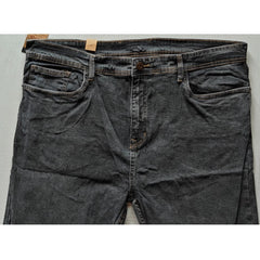 Mayawye Men's Cotton Blended Solid Plus Size Jeans (Dark Grey)