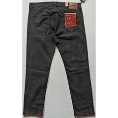 Mayawye Men's Cotton Blended Solid Tapered Jeans (Grey)