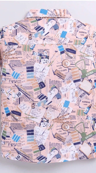 Mayawye Boy's Cotton Blend Printed Short Sleeve Shirt (MultiColor)