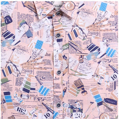 Mayawye Boy's Cotton Blend Printed Short Sleeve Shirt (MultiColor)