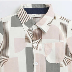 Mayawye Boy's Cotton Blend Printed Short Sleeve Shirt (MultiColor)