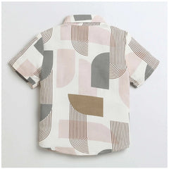Mayawye Boy's Cotton Blend Printed Short Sleeve Shirt (MultiColor)